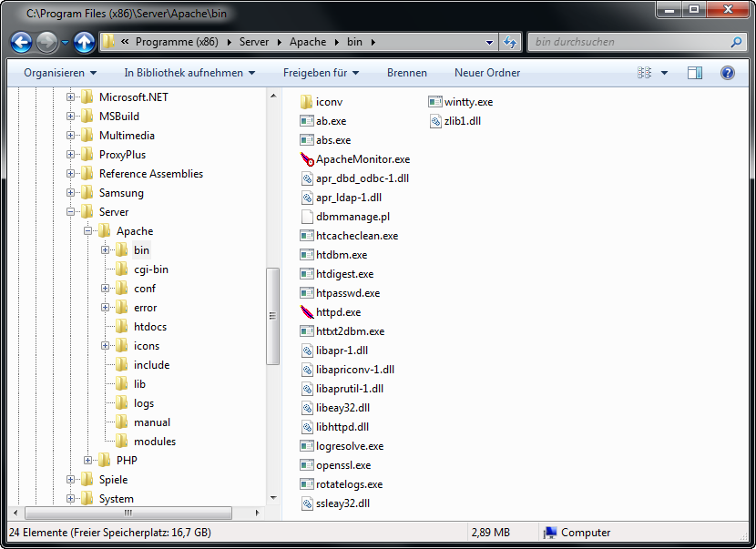 Windows 7 Explorer mit Classic Shell